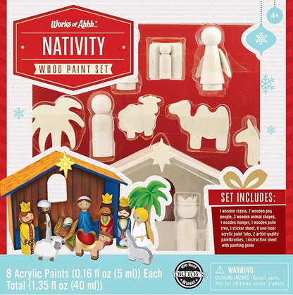 Works of Ahhh... Holiday Craft Set - Nativity Premium Wood Paint Kit
