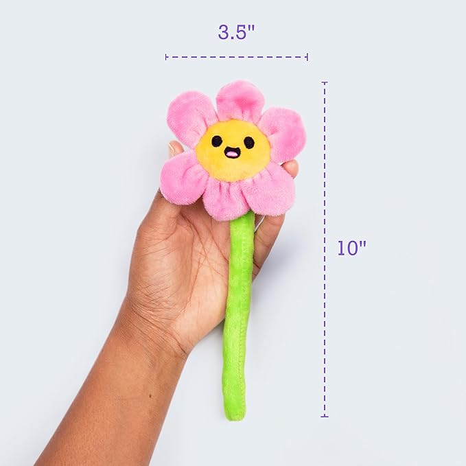 WHAT DO YOU MEME? Emotional Support Flowers by Relatable, Cuddly Stuffed Animals and Plushies Set, Small Gifts for Mom, Includes 5 Flowers Plush Toys with Carrying Basket, for Mom