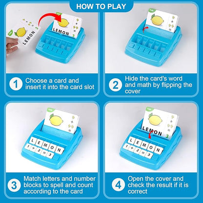 Matching Letter Game for Kids, 2 in 1 Educational Toys Alphabet Spelling & Reading, Number & Color Recognition, Flash Cards Learning Toys Gifts for Preschool Kindergarten Boys Girls Ages 3 4 5 6 7 8…