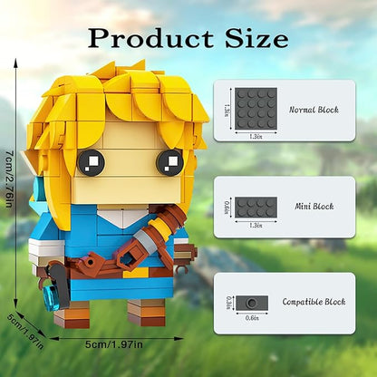Breath of The Wild Link Building Sets for Adults Kids, Link Minifigure Building Kit,Game Player Collection Creative Building Blocks Model Toys,Compatible with Lego(248PCS)