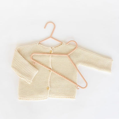 3 Sprouts Wheat Straw Plastic Hangers - 30-Pack Eco-Conscious Toddler Hangers for Child & Baby Clothes, Coats - Kid Closet Hangers Ideal for Small Girls, Boys, Children & Kids - Speckled Pink