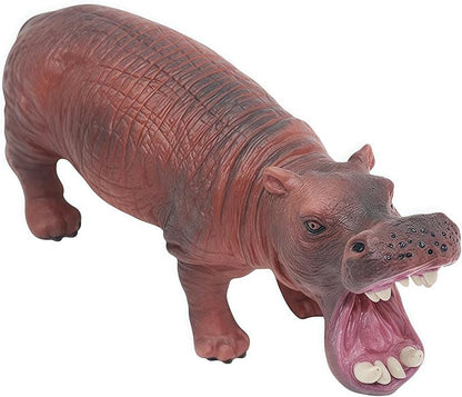 Gemini&Genius Safari Animal Toys, Hippo Figurine Toy, Wildlife World Action Figures, Great Gifts, Collection, Cake Topper, Storytelling Props and Room Decor for Kids 4 Years Old and Up