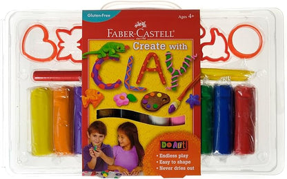 Faber-Castell Do Art Create with Clay - Modeling Clay Set for Kids - Soft Clay, Never Dries Out