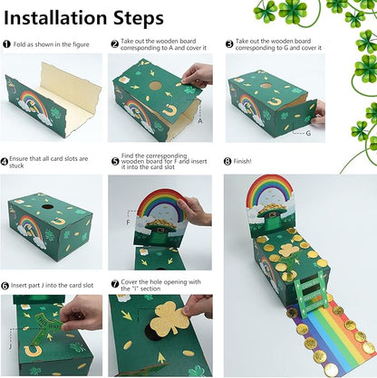 NNG St Patricks Day Decorations Leprechaun Trap Crafts Kit for Kids DIY to Catch a Leprechaun Trap Craft for St Patricks Day Party Supplies