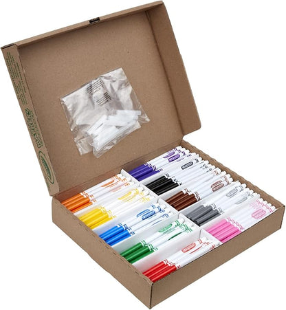 Crayola Fine Line Markers Classpack (200ct), Markers for Kids, Teacher Classroom Must Have, Back to School, Bulk Markers For School