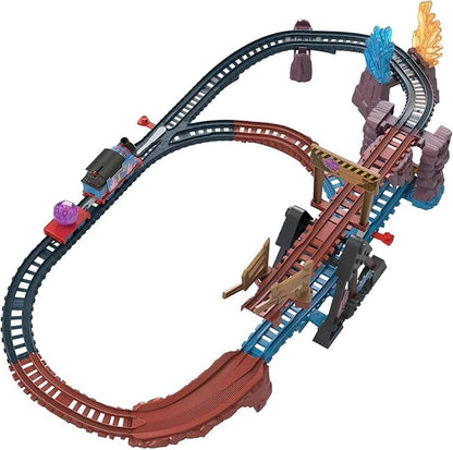Thomas & Friends Motorized Toy Train Set Crystal Caves Adventure with Thomas, Tipping Bridge & 8 Ft of Track for Preschool Kids Ages 3+ Years