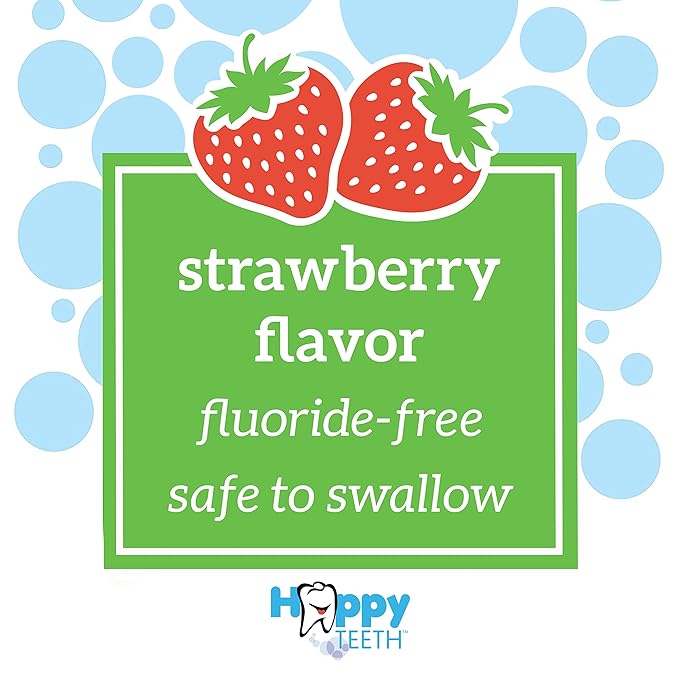 Dr. Brown's 100% Silicone Baby Finger Toothbrush and Toothpaste Set, 2-Pack Toothbrush with Storage Case, Fluoride-Free Strawberry Toddler Toothpaste, Gray & Light-Green