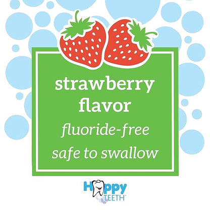 Dr. Brown's 100% Silicone Baby Finger Toothbrush and Toothpaste Set, 2-Pack Toothbrush with Storage Case, Fluoride-Free Strawberry Toddler Toothpaste, Gray & Light-Green