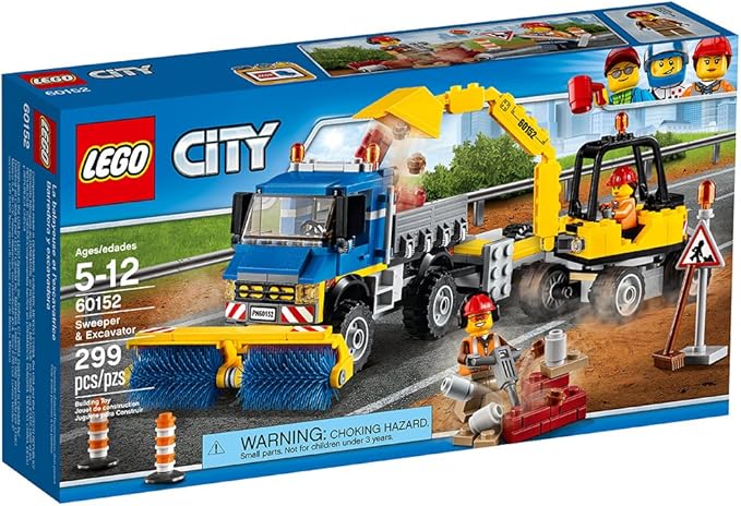 LEGO City Great Vehicles Sweeper & Excavator 60152 Building Toy