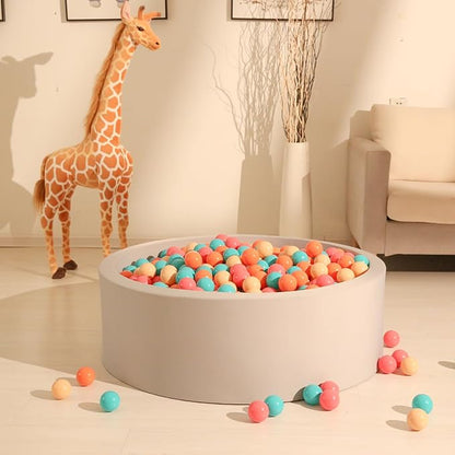 GOGOSO Ball Pit Balls for Toddlers - Soft and Gentle 100pcs 2.15inch plasticsball Christmas Decoration Birthday Gifts,Orange+Pink+Blue+Beige