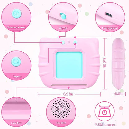 QuTZ ABC Learning Flash Cards for Toddlers 2-4, Autism Toys, Speech Therapy Educational Talking Sight Words Kindergarten Boys and Girls, 248 Pink