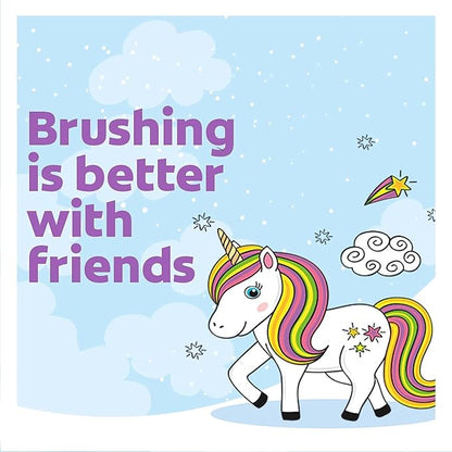 Colgate Kids Battery Powered Toothbrush, Unicorn, Extra Soft Toothbrush, Ages 3 and Up, 2 Pack