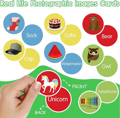 Alphabet Learning Toys for Toddlers, 104 Flash Cards and 26 Animal Objects, Uppercase Lowercase ABC Matching Color Sorting Game, Montessori Preschool Educational Learning Toys for Kids 3 4 5 Year Old