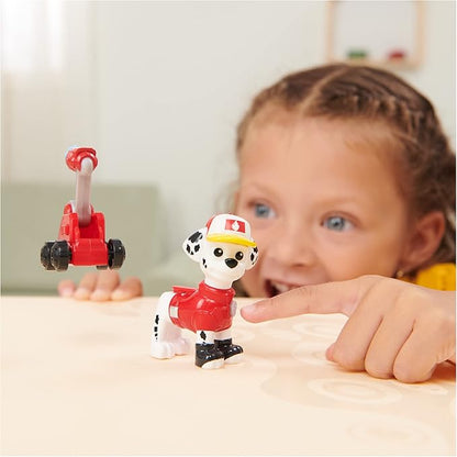 Paw Patrol, Big Truck Pups Marshall Action Figure with Clip-on Rescue Drone, Command Center Pod and Animal Friend Kids Toys Ages 3 and up