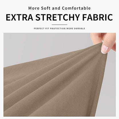 Easy-Going 100% Dual Waterproof Recliner Cover Stretch Soft Couch Cover for Dogs, Sofa Slipcover for Recliner Couch Leakproof Furniture Protector for Kids, Pets Camel