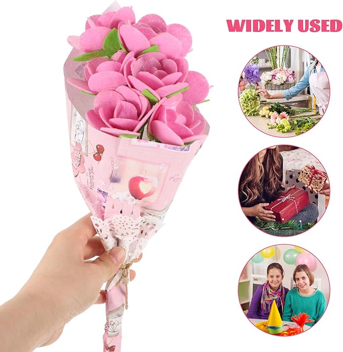 Beavorty 2 Sets Bouquet Material Package DIY Fabric Bouquet Arts and Crafts for Kids Flower Crafts for Kids Make Your Own Flowers Fabric Flower Bouquet Kid Toy Non-woven Child Props Unique