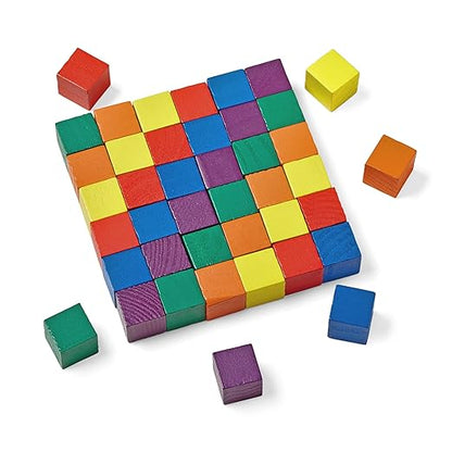 hand2mind Wood Blocks, Teacher Counting Blocks for Math, Classroom Manipulatives for Elementary, Math Cube Manipulatives, Counting Cubes for Kids Math, Color Counters for Classroom (Pack of 1000)