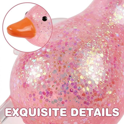 Cute Duck Squishy Stress Ball – Soft Pink Sugar Squishy Fidget Toy, Slow Rising Moldable Sensory Toy for Stress & Anxiety Relief, Relaxing Desk Toy(Pink)