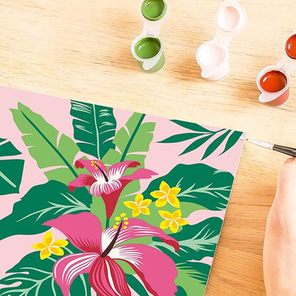 Ravensburger CreArt Tropical Plants Paint by Numbers Kit for Adults - 23518 - Painting Arts and Crafts for Ages 12 and Up
