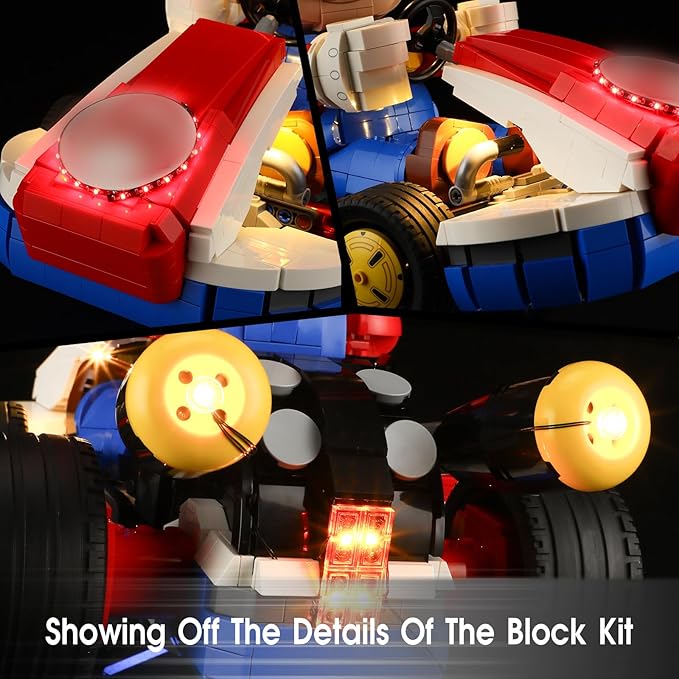 LED Light for Lego 72037 Mario Kart Mario & Standard Kart Set, Light Kit Compatible with Lego 72037 Building Blocks Model, Not Included The Model Set