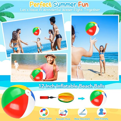 Pool Party Favors Beach Party Favors, 56 PCS Goodie Bag Stuffers Summer Beach Toys, Beach Balls Kids Sunglasses Bubble Wands Water Guns Slap Bracelets Whistles Tattoo, Pool Toys for Kids Ages 4-8-12