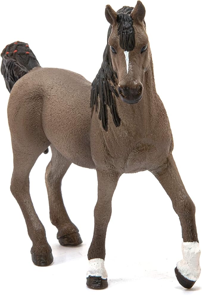 Schleich Horse Club Arabian Stallion Figurine - Detailed Horse Toy with Distinctive High Tail Carriage, Durable for Education and Imaginative Play for Boys and Girls, Gift for Kids Ages 5+