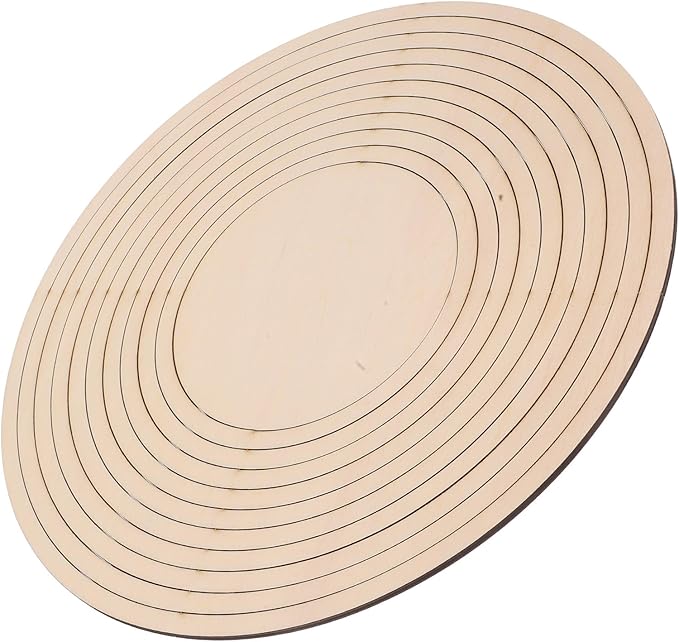 Wooden Concentric Cutting Guide for Pottery - 11 Piece Clay Cutting Tools Set for Accurate Ceramics Shaping and Modeling