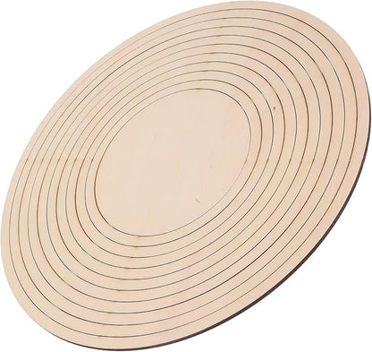 Wooden Concentric Cutting Guide for Pottery - 11 Piece Clay Cutting Tools Set for Accurate Ceramics Shaping and Modeling