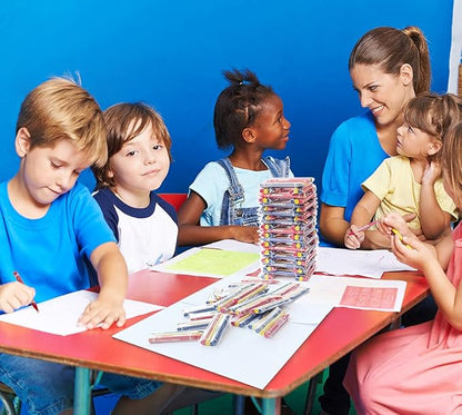 Madisi Crayons Bulk Pack, Regular Size, 3 Colors, 300 Packs, 900 Count