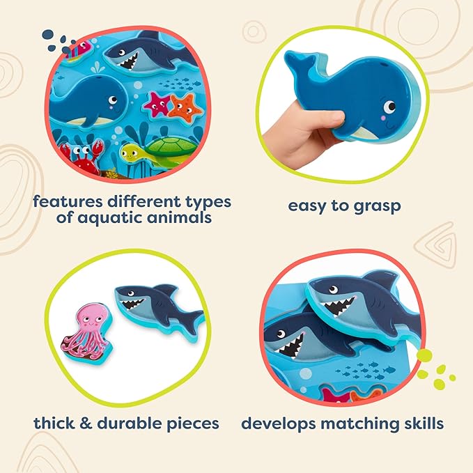 B. toys- Peek & Explore - Under The Sea- Wooden Puzzle – Chunky Puzzle for Toddlers, Kids – Underwater Puzzle – Ocean Animals – 2 Years +