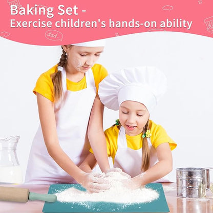 Montessori Toys for1 Year Old，25-36 Months, 5 in 1 Learning Educational Set Wooden Toys (Includes Guess who I am,Lacing, Baking Set, Land and Sky Two-Part Puzzle Board,Ring Slide)