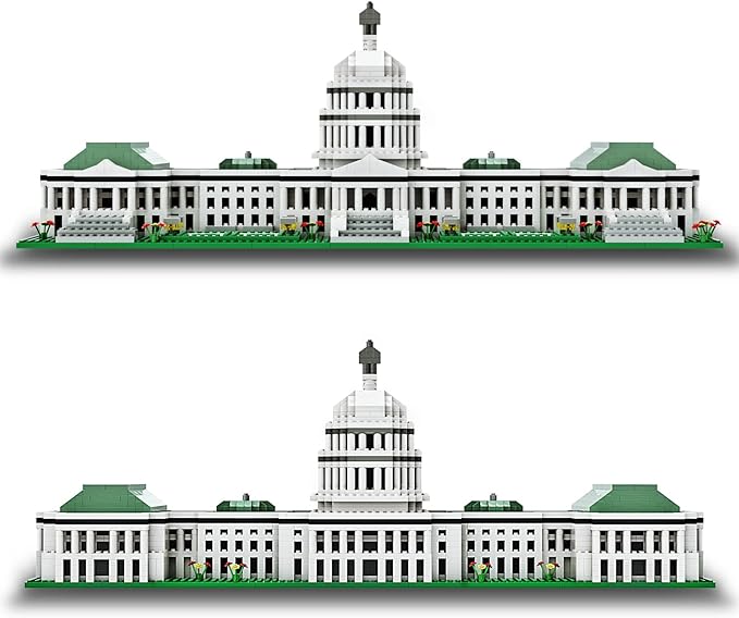 SEMKY Micro Mini Blocks United States Capitol Famous Landmark Model Set,(2888Pieces) -Building and Architecture Toys Gifts for Kid and Adult