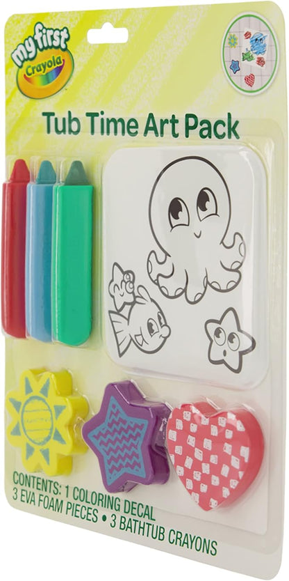 Crayola Taste Beauty My First Tub Time Art Pack, Bath-Time Toys with Red, Green, and Blue Crayons