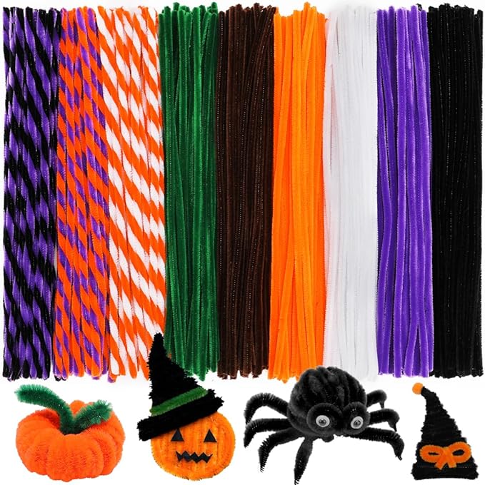 Praisebank 150pcs Halloween Pipe Cleaners, Pipe Cleaners, Pipe Cleaners for Crafts.