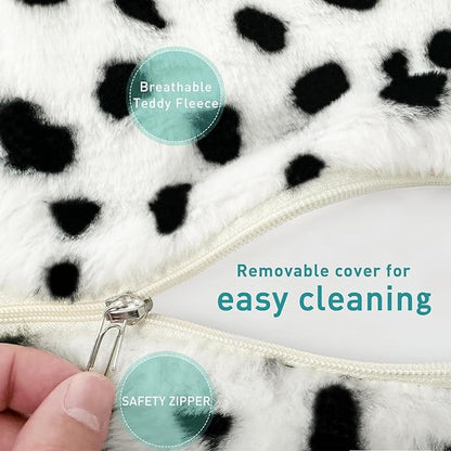 MOONBEEKI Comfy Toddler Chair, Kids Couch Fold Out to Lounger, Foldable Baby Sofa Plush for Girl and Boy Age 18 Months and Up （Dalmatian）