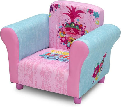 Delta Children Kids Character Upholstered Chair, Trolls World Tour