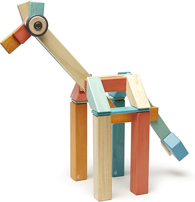 42 Piece Tegu Magnetic Wooden Block Set, Sunset, 1-99 years old