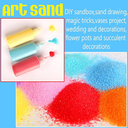Guuozzli 36 PCS Art Sand Kit, DIY Scenic Sand Painting & Wedding Decoration Bottles