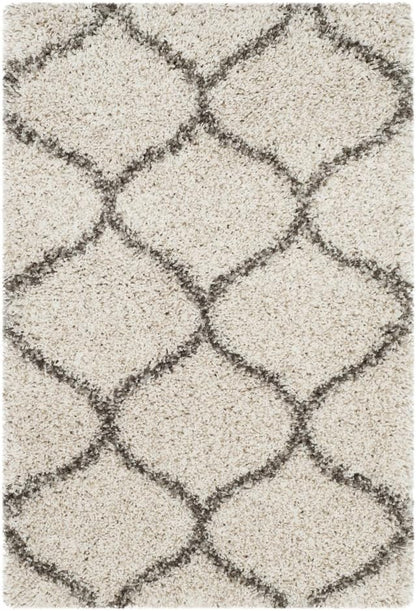 SAFAVIEH Hudson Shag Collection Accent Rug - 2' x 3', Navy & Ivory, Trellis Design, Non-Shedding & Easy Care, 2-inch Thick Ideal for High Traffic Areas in Entryway, Living Room, Bedroom (SGH280C)