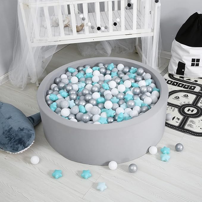 GOGOSO Ball Pit Balls for Toddles, Kids Plastic Balls for BallPit, Pool, Baby Party Accessories, Birthday Decoration 50 100 200 500 1000