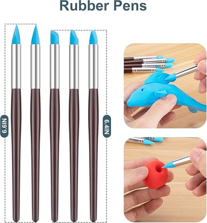 Clay Tools Kit, 25 PCS Polymer Clay Tools, Ceramics Clay Sculpting Tools Kits, Air Dry Clay Tool Set for Adults, Kids, Pottery Craft, Baking, Carving, Drawing, Dotting, Molding, Modeling, Shaping