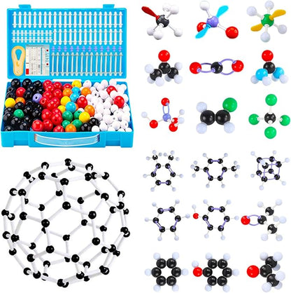 Chemistry Molecular Model Kit 452pc with C60,Educational Science Set Learning Chemistry Atoms,Bonds and Structures Teaching Aids School Supplies