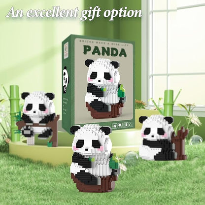 Mini Building Blocks- Leaning Panda, Party Favors- Micro Blocks Panda Toy for Kids 6 7 8 9 10+, Mini Blocks Building Sets for Adults, Easter/Birthday for Boys and Girls(610PCS)