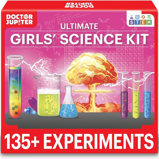 Doctor Jupiter Girls Science Kit for Kids Ages 8-10-12-14 | Christmas, Birthday Gift Ideas for 8,9,10,11,12 Year Old Girls| 6-8 Experiments of Different Sciences| STEM Learning & Educational Toys