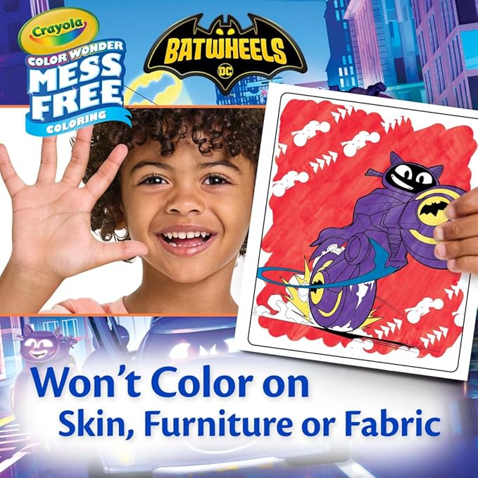 Crayola Batwheels Color Wonder Activity Set, Batman Mess Free Coloring Pages for Toddlers, Batman Gifts, Toys for Boys & Girls