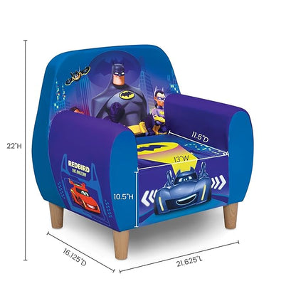 Delta Children Batman Batwheels Foam Chair for Kids, Blue