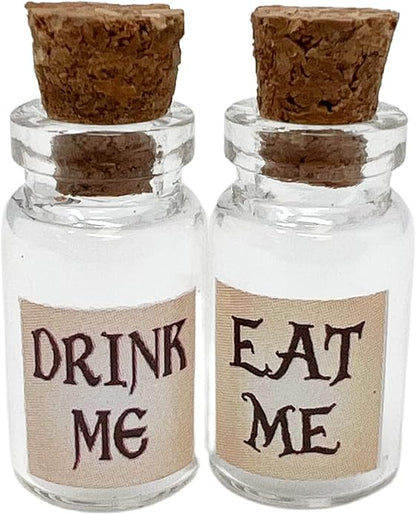 UMBRELLALABORATORY 6-10pcs Alice in Wonderland Party Supplies, Decoration, Potion Bottle with Cork Costume Accessory, DIY jewelry making charms