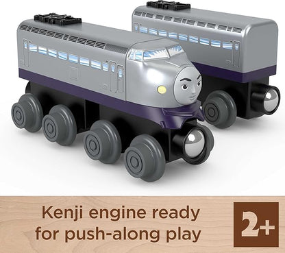 Thomas & Friends Wooden Railway Toy Train Kenji Push-Along Wood Engine & Cargo Car for Toddlers & Preschool Kids Ages 2+ Years (Amazon Exclusive)