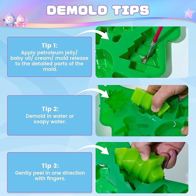 BEEMOHARD Squishy Gel for Taba Squishy Kit with Christmas Mold, All-in-one 18OZ Beginner Kit, Soft and Fun Stress Relief Entertainment Ideal Gift