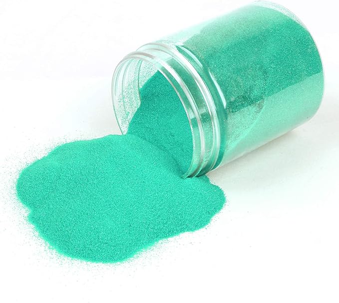 Shiny Stone Colorful Sand,Rainbow Sand,Art Sand,Colored Sand,Craft Sand,Decorative Wedding Vibrant Sand,250g/0.55lbs/8.81oz for Kids Creativity Wedding Succulent Terrarium Vase (Turquoise)